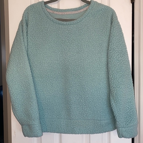 Muk Lunks-Teal fleece pullover crewneck. So soft and comfortable size M - Picture 1 of 5